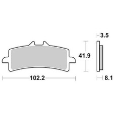 Pair brake pads 841hs 841 - brake,