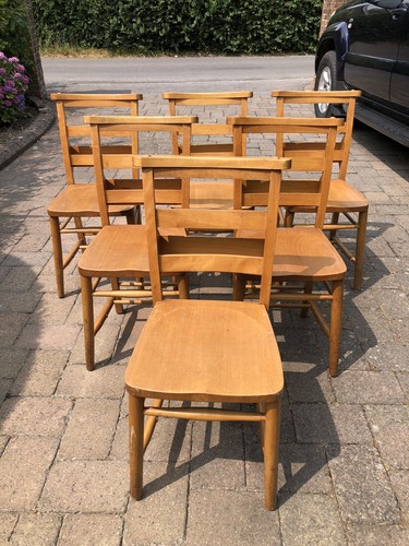 Vintage church chapel chairs - vintage,