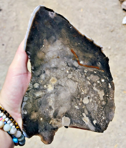 English flint slab knapping - flint,