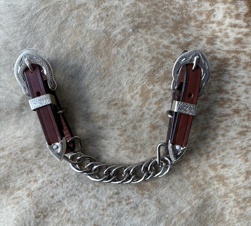 Western leather with engraved - leather,