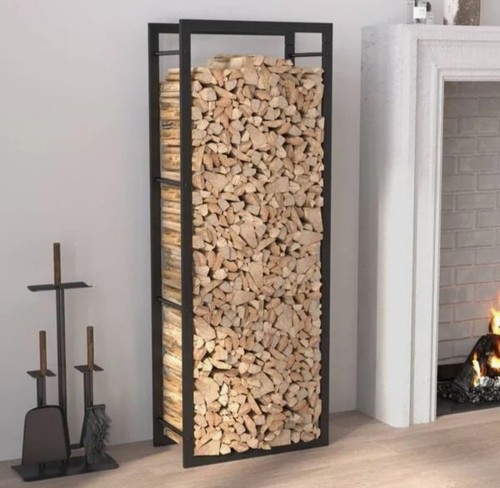 Firewood storage rack black - storage,