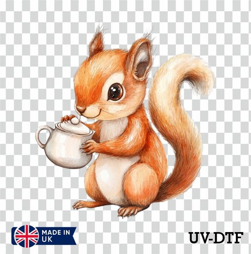 Squirrel with teapot - squirrel, dtf