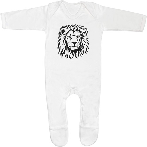 Lion portrait baby sleepsuit - portrait',