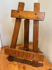 Vintage wood Picture /Menu Tabletop Tripod Display Easel