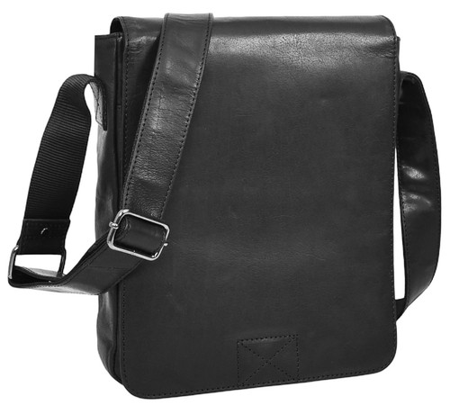 Mens real black leather tall - mens,
