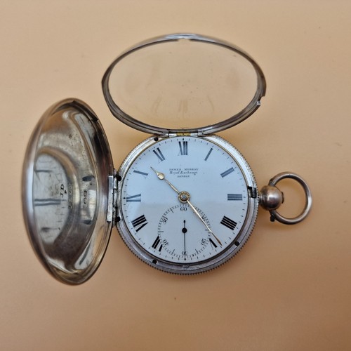 Silver cased english cylinder - cased,