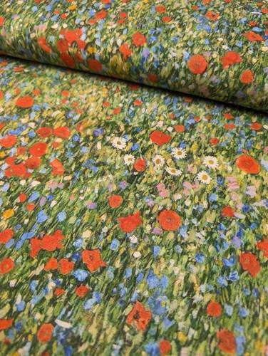 Klimt field poppies - field, 100%