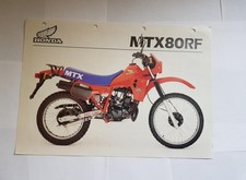 HONDA MTX80RF ON-OFF ROAD TRAIL Motorcycle Sales Spec Leaflet JUL 1983