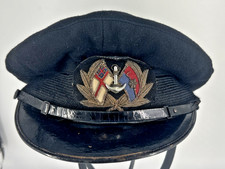 Shaw Savill & Albion Shipping Line - Vintage Officers Cap With Bullion Badge