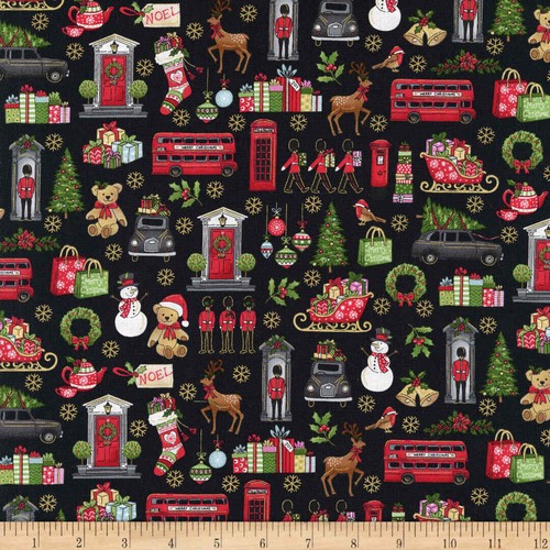 Fat quarter london christmas - fat,