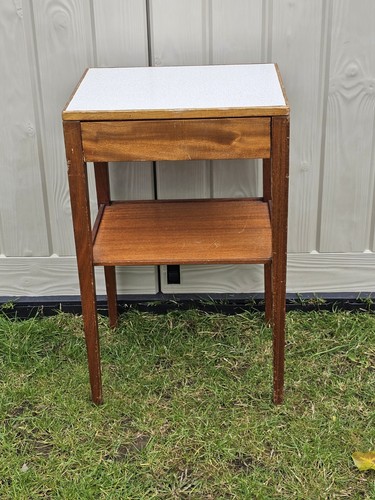 Vintage teak bedside table - vintage,