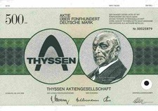 Thyssen 1986 Duisburg Hamborn Eschweiler Mülheim Ruhr Krupp Hoesch Essen 500 DM