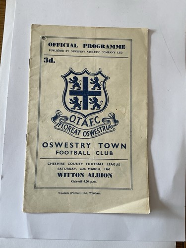 Oswestry town witton albion - town, v
