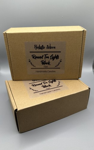 Boxed black tea light - black,