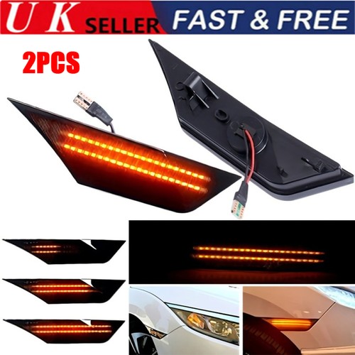 Black smoked led side - black,