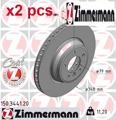 Pcs front brake disc set - x2,