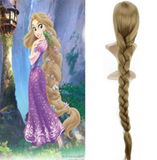 2019 Hot Movie Tangled Princess Rapunzel Cosplay Party Wig Long Brown Braid+Hair