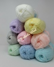 James C Brett Supersoft Baby DK Knitting Crochet Yarn Wool, 100g, 12 Colours