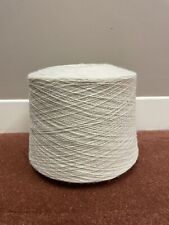 100% Wool Yarn – Ecru Cream | Single Ply 8nm Weaving & Knitting. 1.3kg Cone.
