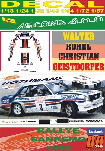 Decal opel ascona 400 - ascona,