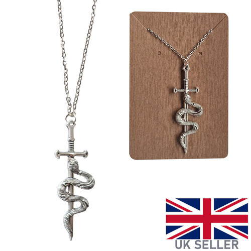 Snake sword necklace - sword, serpent