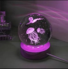 3D Jellyfish Laser engraved