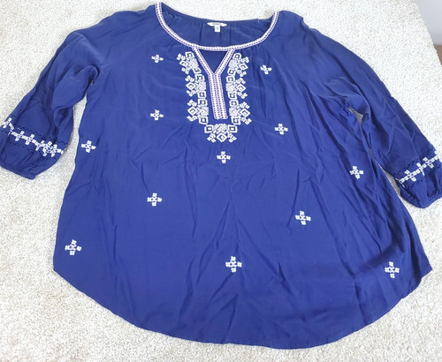 Sonoma women embroidered top - sonoma, women's