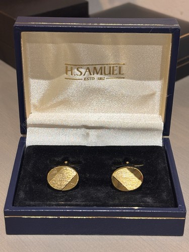 Vintage gold tone cufflinks - vintage, gold-tone