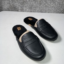 Ugg  Women's Shaine Loafer Slip-on Flats Slide Black leather Size Uk 5 US 7 New