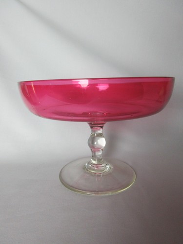 Cranberry glass serving - cranberry,