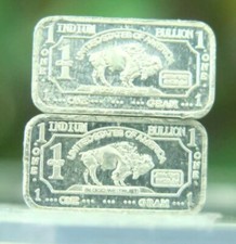 1g 1 Gram Pure Indium Bar Bullion Buffalo .999 Investment Ingot