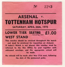 Ticket : Arsenal v Tottenham