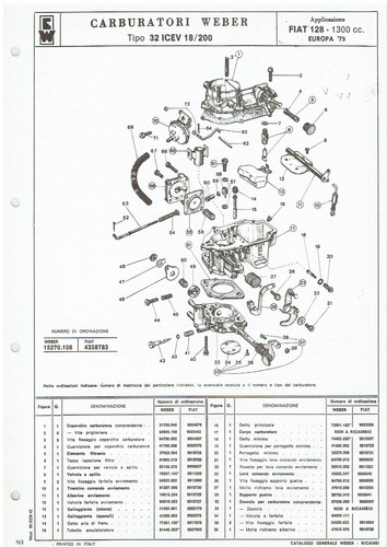 Fiat 128 1300cc saloon weber - 1300cc,
