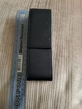 LAMY black napa Leather Case for 2 Writing Instruments. Vgc Magnetic close .