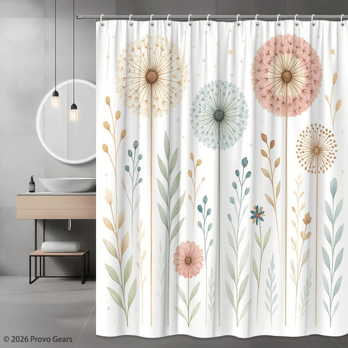 Floral shower curtain - floral,