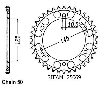 Rear sprocket 750 1986 - rear, 1986-1986