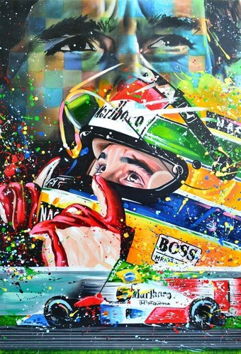 Ayrton senna vintage poster - ayrton,