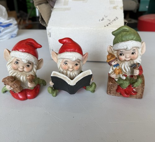 Vintage homco christmas elves - vintage,