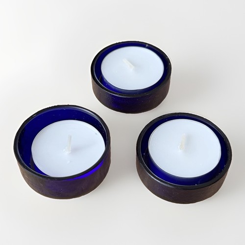 Set cobalt blue glass - 3,