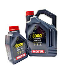 Motul 5000 10W-40 4T Motorcycle Engine Oil 10W40 4L + 1L FREE = 5 Litres 5L