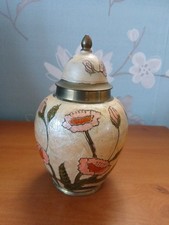 Brass Cloisonne Ginger Jar standing 6 Inches Tall