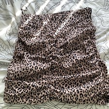 Zara Basic Leopard Print Mini Skirt Size Small