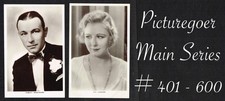 PICTUREGOER - Main Series ☆ FILM STAR ☆ 1930s Postcard Selection #401 to #600