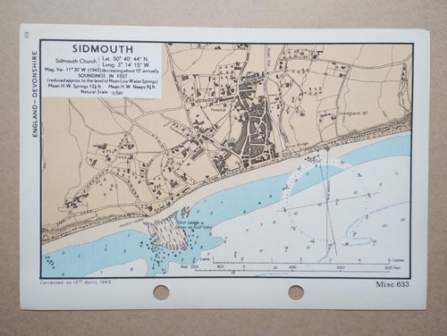 Sidmouth devon 1943 vintage - devon,