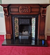 Beautiful  Solid Mahogany fire