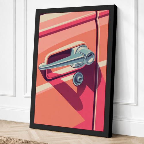Chrome door handle retro - handle,