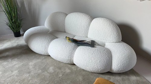 Cloud white boucle 4 - boucle,