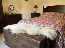 Natural sheep skin rug, organically Tanned - the Mr Flake rug  