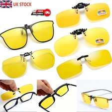Clip On Flip Up Night Driving Anti Glare Glasses Polarised - Ultra Light Weight