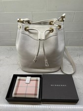 Burberry White Leather Bucket